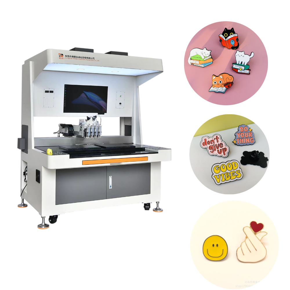 Custom Independence Day Enamel Badge Filling Machine with High-Precision Features